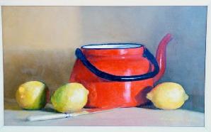 Red Kettle and Lemons