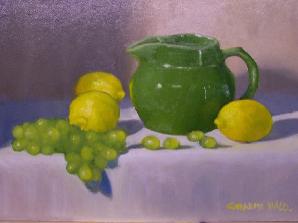 Green Jug, Grapes and Lemons